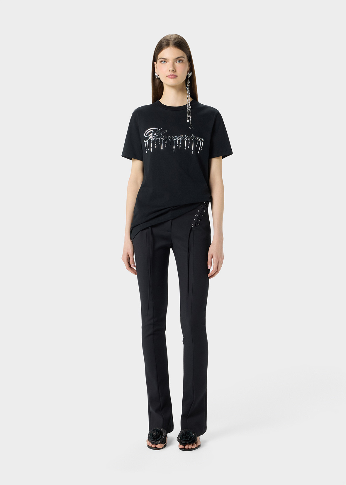 JERSEY T-SHIRT WITH DRIPPING-EFFECT LOGO - 2