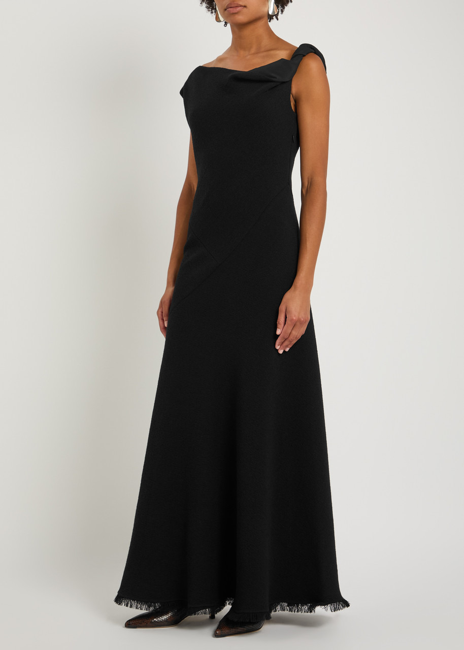 The Row Violette Asymmetric Wool-blend Maxi Dress - 2