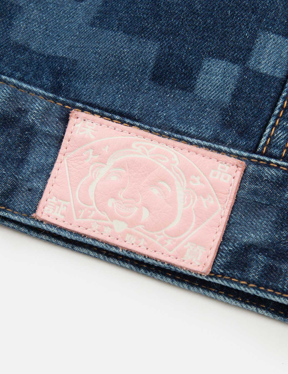 PIXEL SEAGULL EMBROIDERY AND PRINT OVERSIZED DENIM JACKET - 11