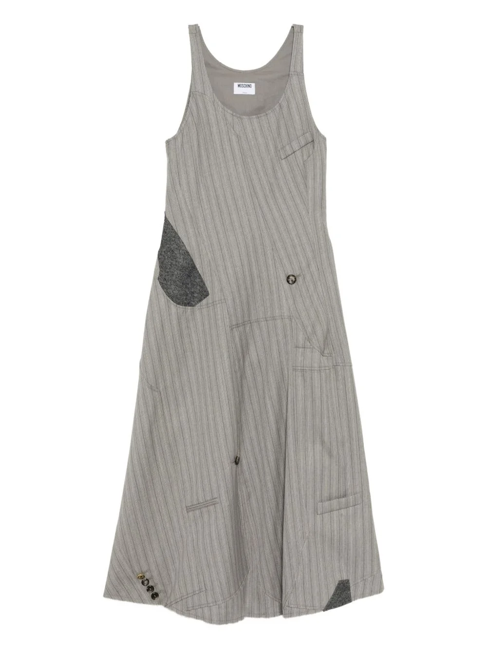 asymmetric sleeveless dress - 1