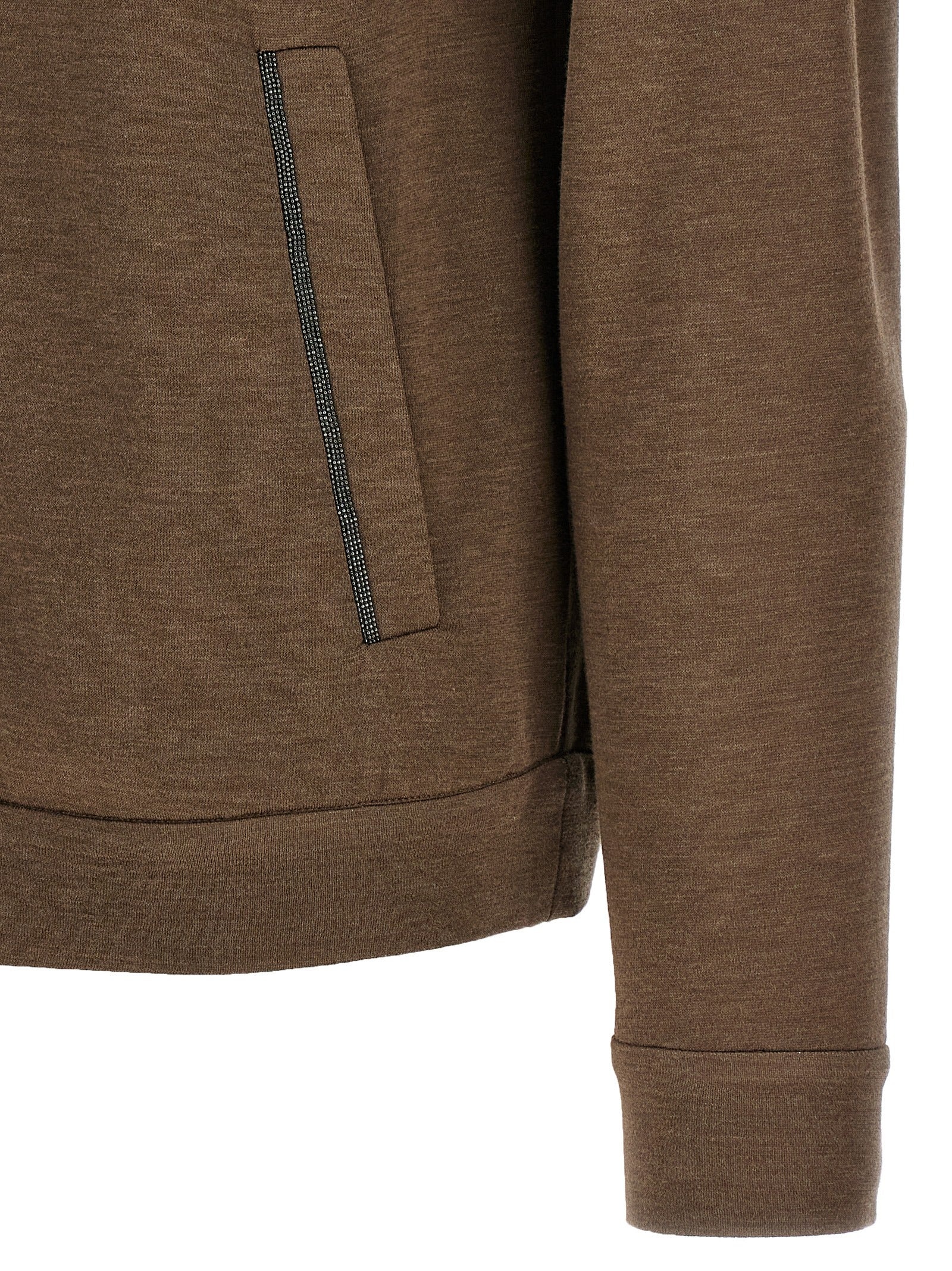 Precious Zipper Pull Sweatshirt Brown - 4
