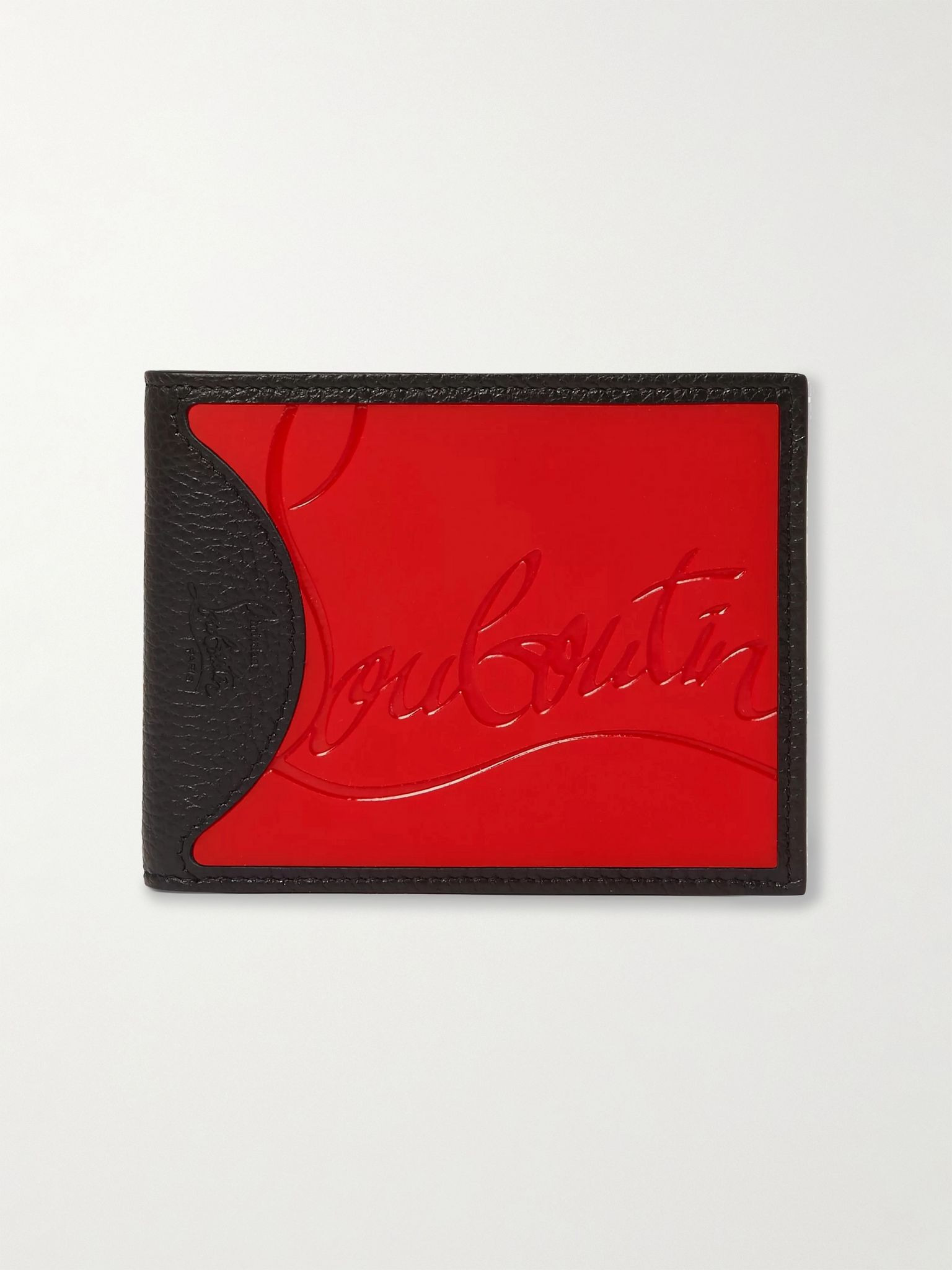 Logo-Debossed Leather and PU Billfold Wallet Black - 1