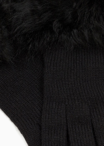 GIORGIO ARMANI Knit cashmere gloves outlook