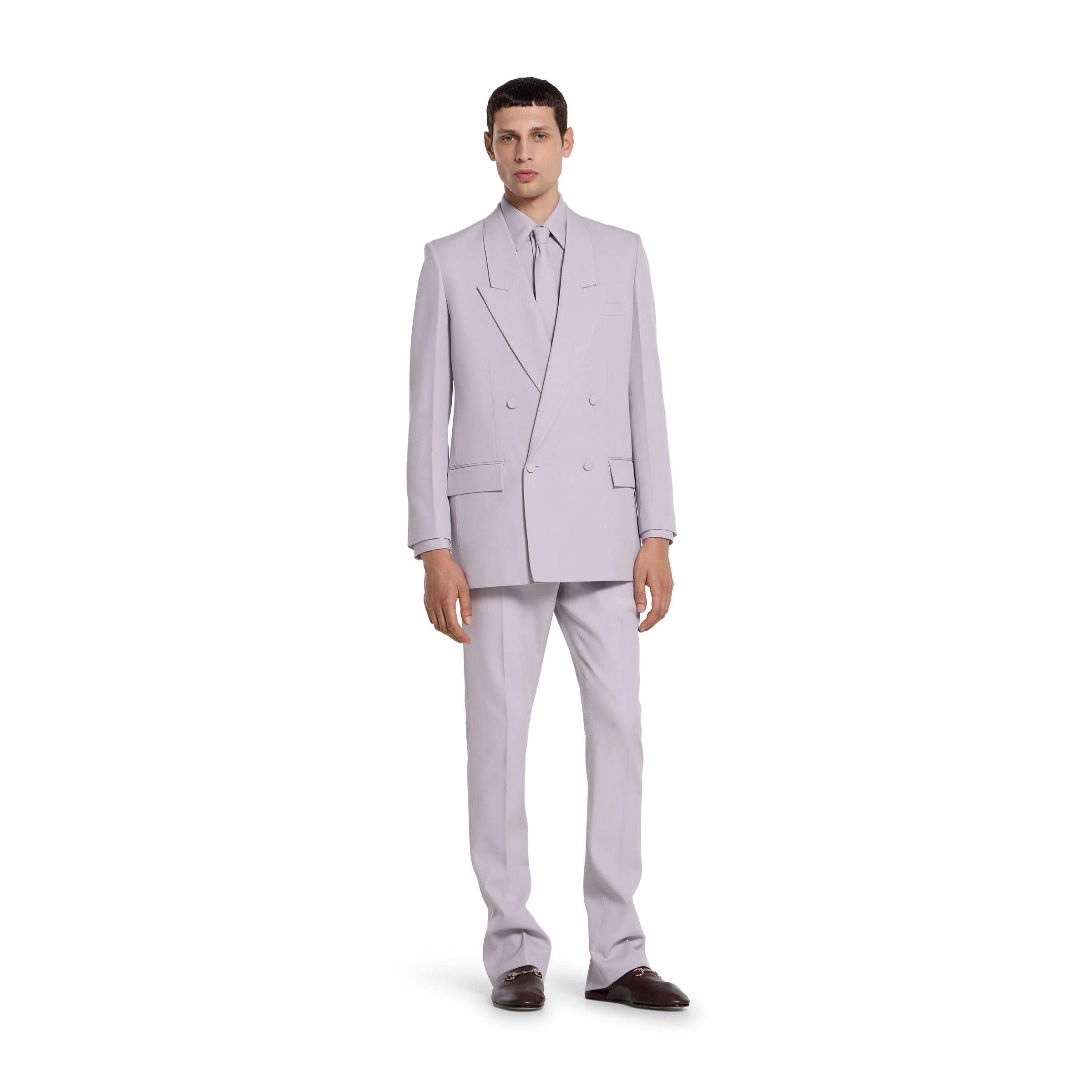 Double-breast wool gabardine jacket - 2