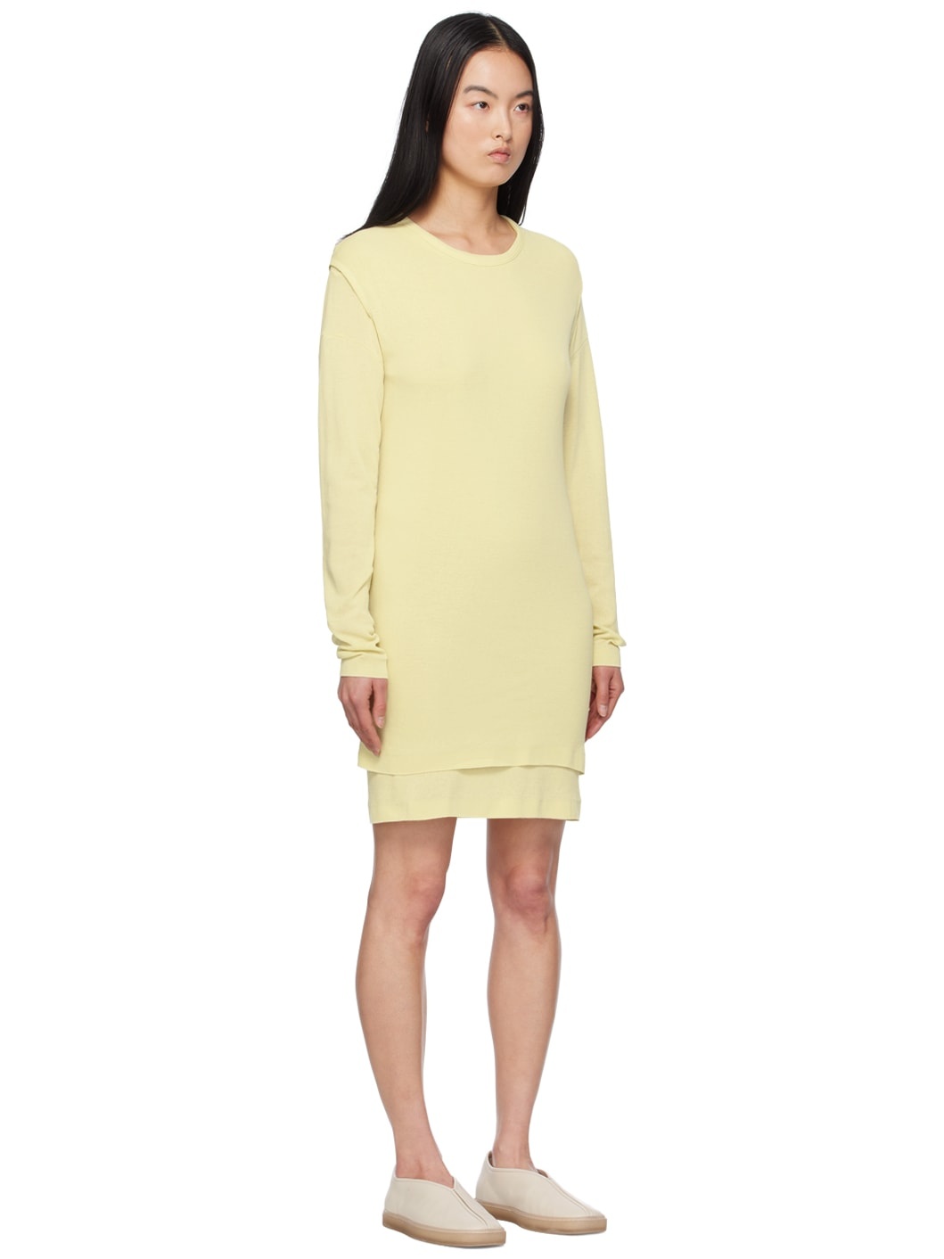 Yellow Double Layer Minidress - 2