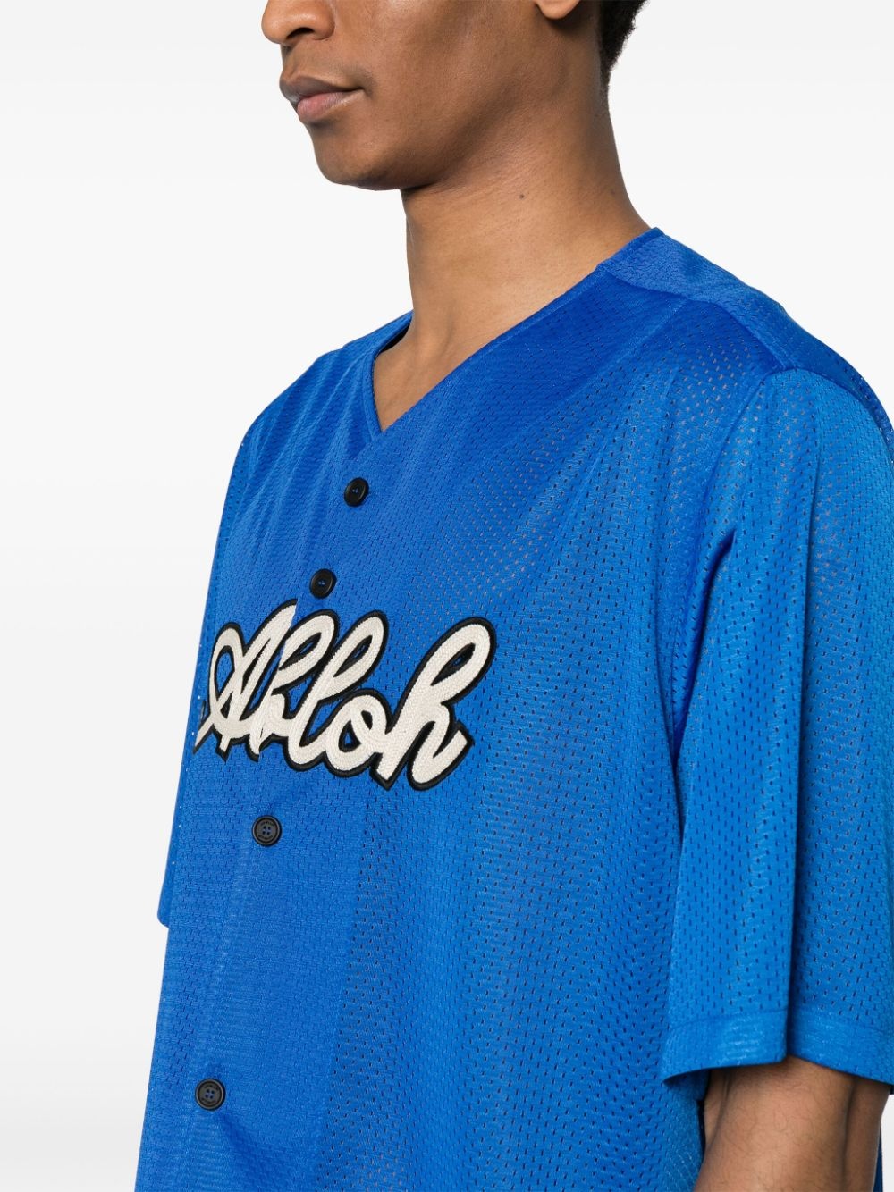 logo-patch baseball shirt - 5