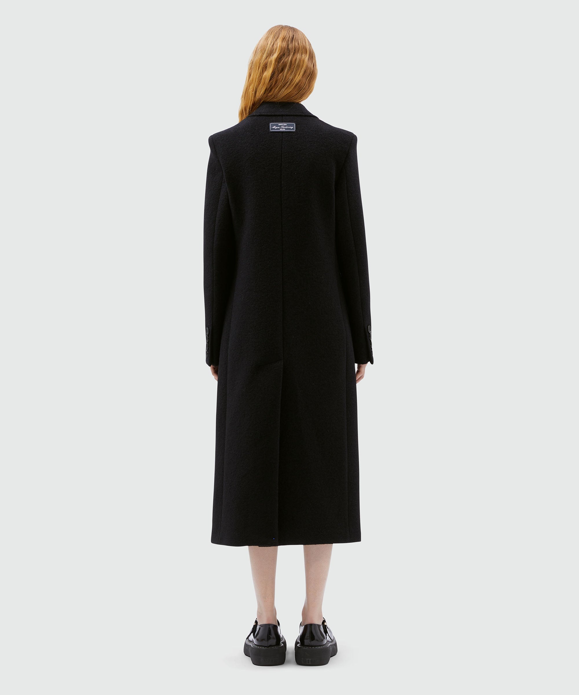 Black MSGM tailored single-breasted coat  in wool - 3