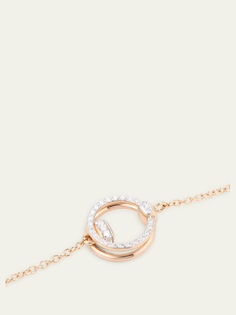 Pomellato Together 18K Rose Gold Diamond Circle Chain Bracelet outlook