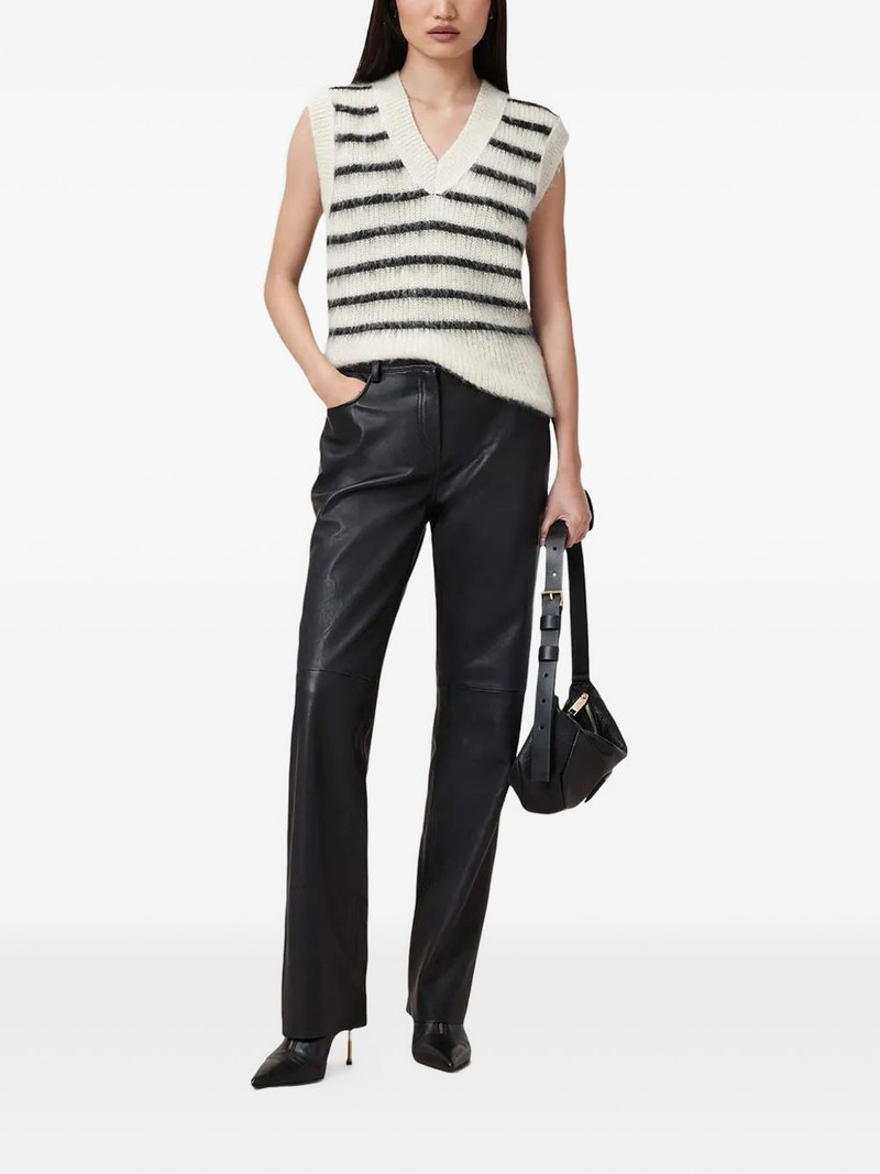 ALLSAINTS striped V-neck sleeveless vest outlook