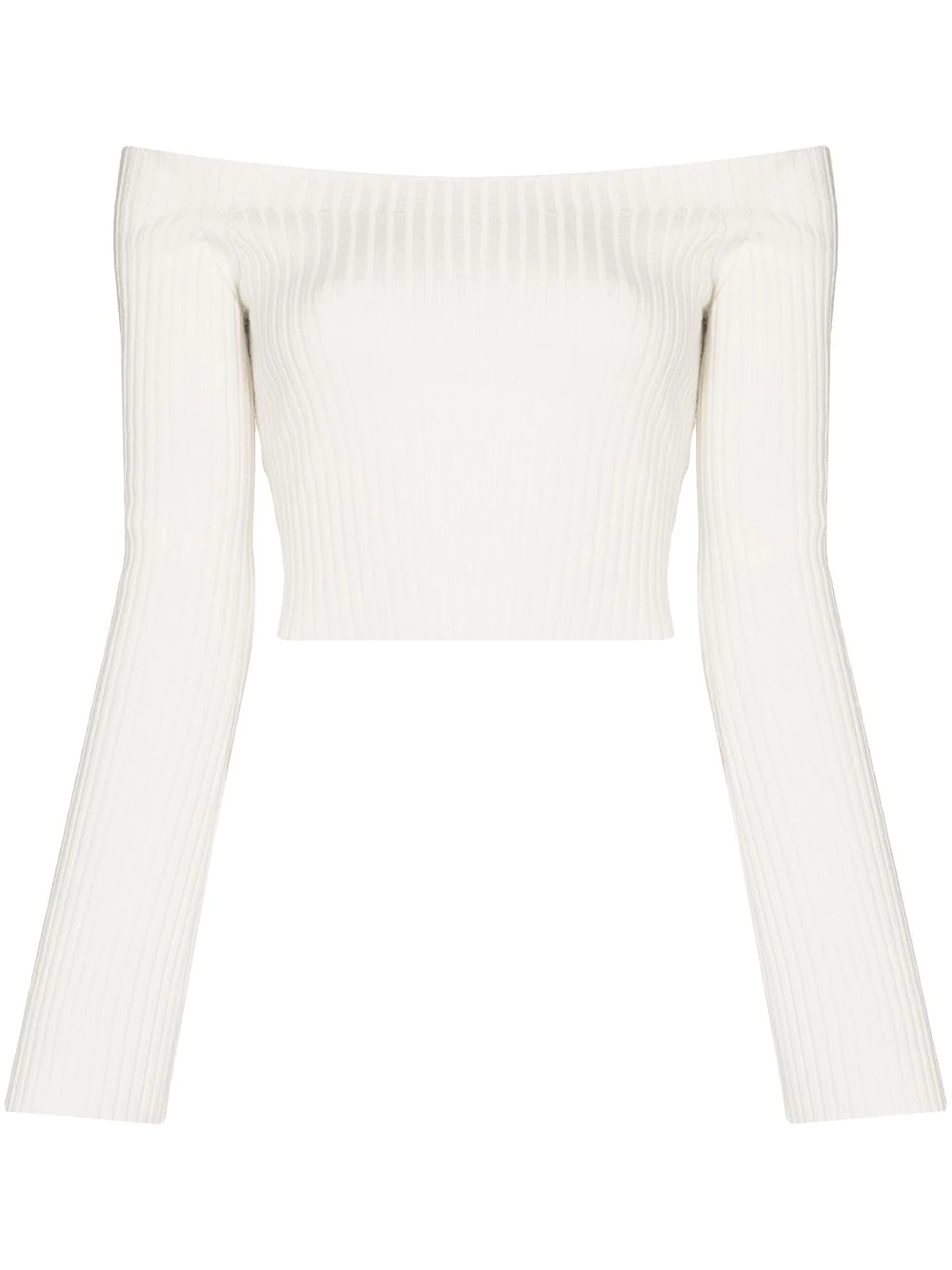 off-shoulder cropped jumper - 1