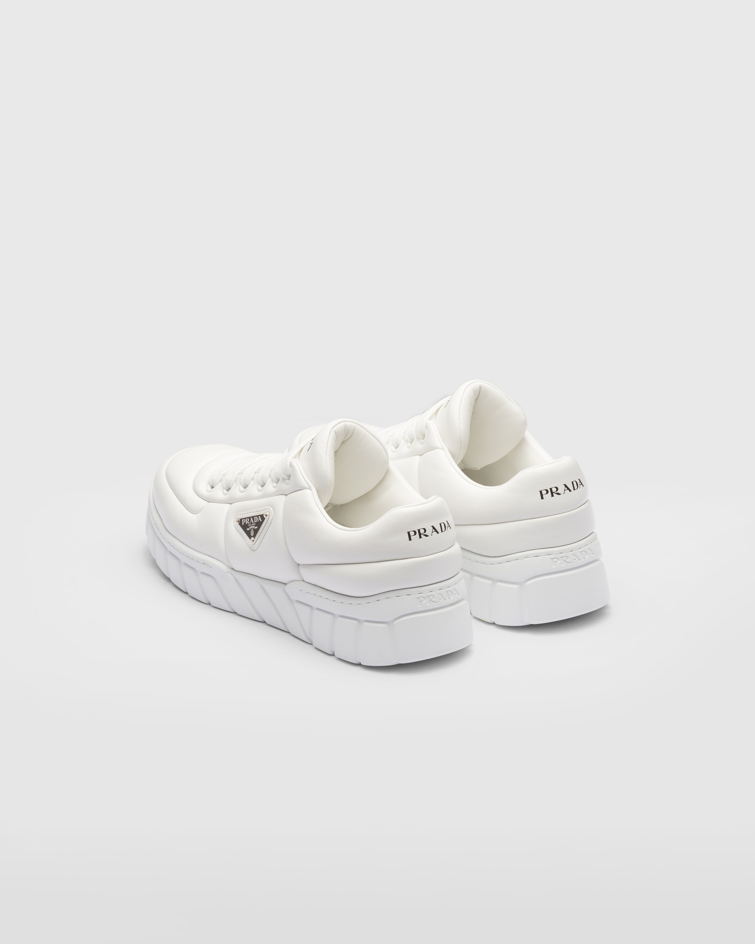 Padded nappa leather sneakers - 5