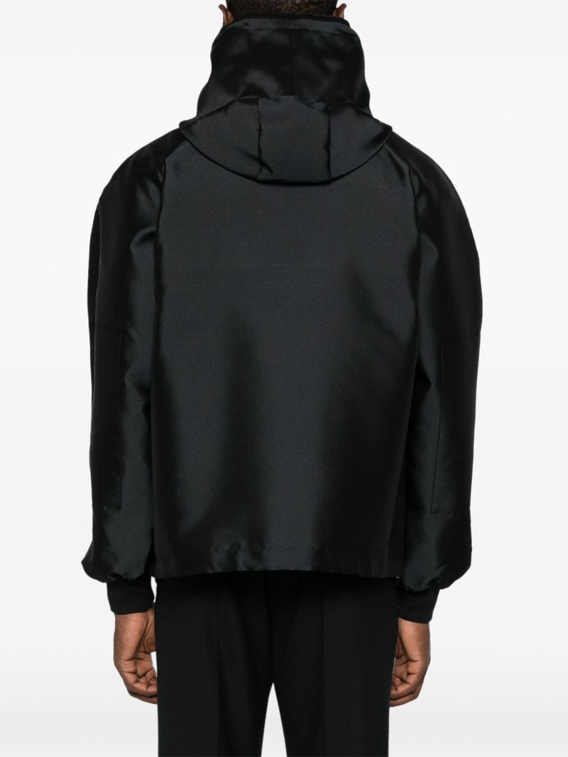 embroidered-logo jacket 4