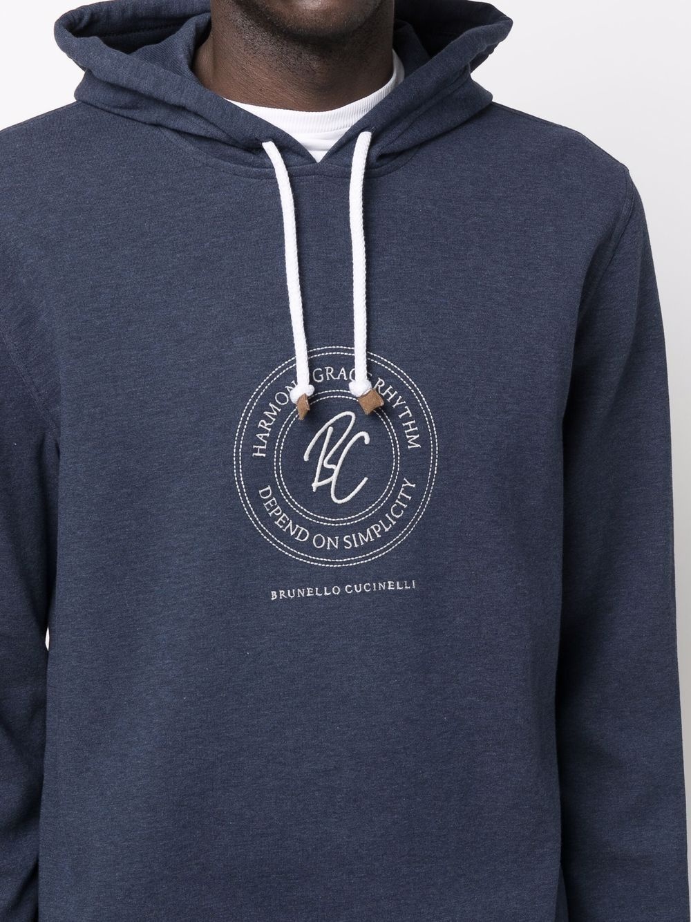 embroidered-logo hoodie - 5