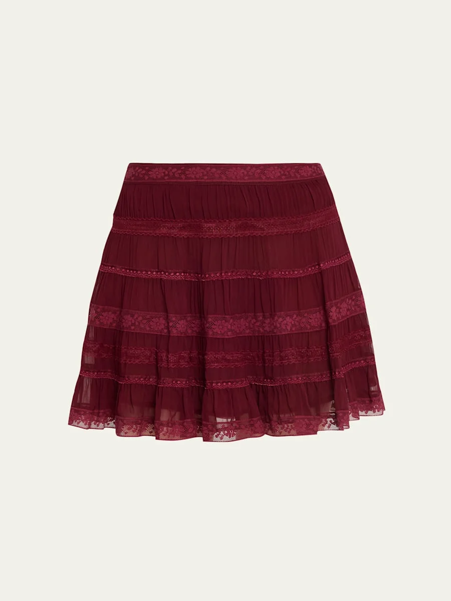 Fleetta Lace Mini Skirt - 1
