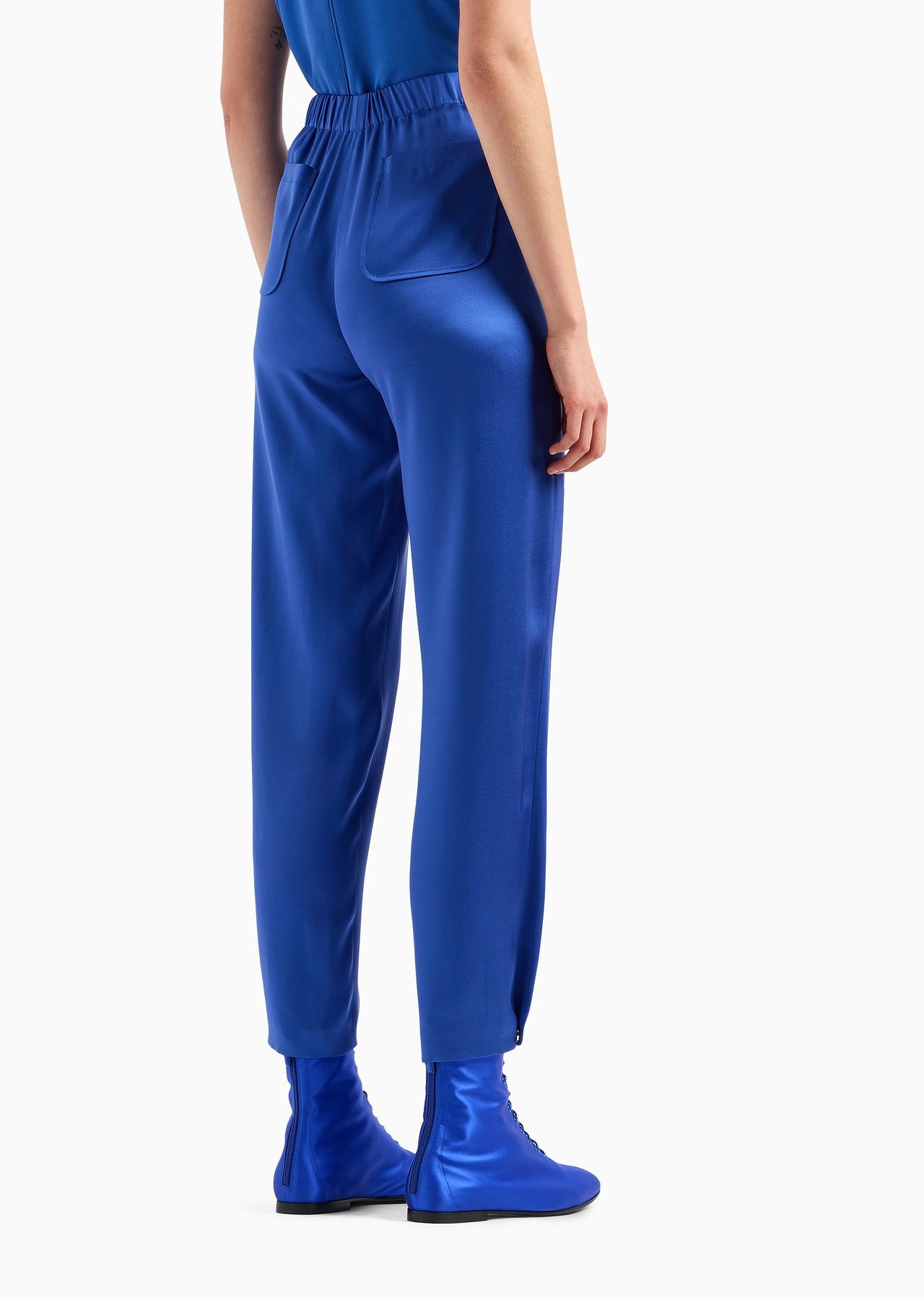 Straight-cut trousers in double silk satin - 3