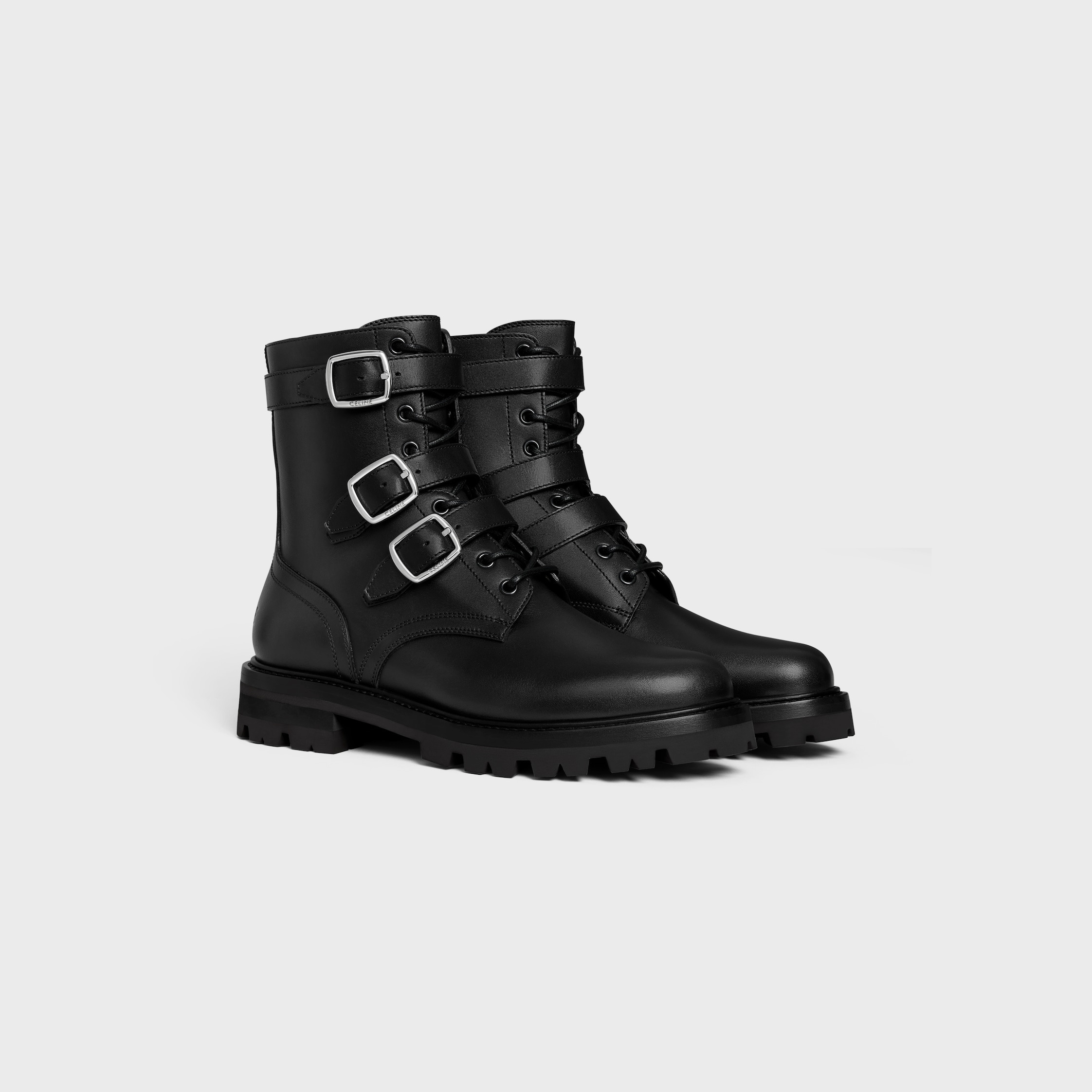 CELINE MAGGIE BUCKLE ZIPPED BOOT in SHINY BULL - 2