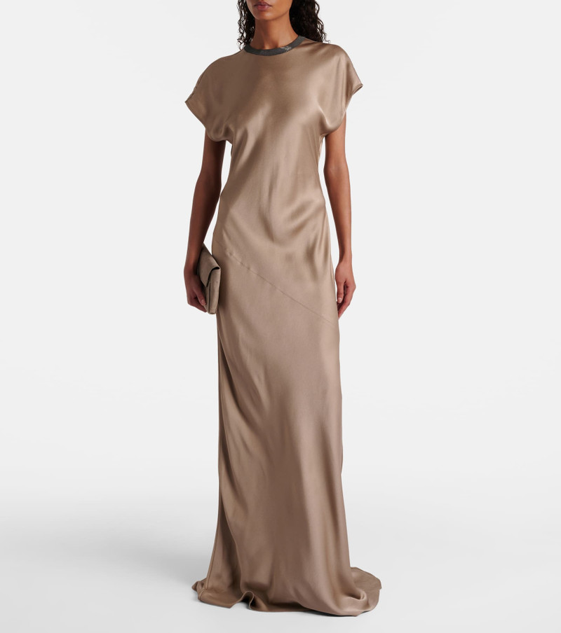 Brunello Cucinelli Monili satin gown outlook