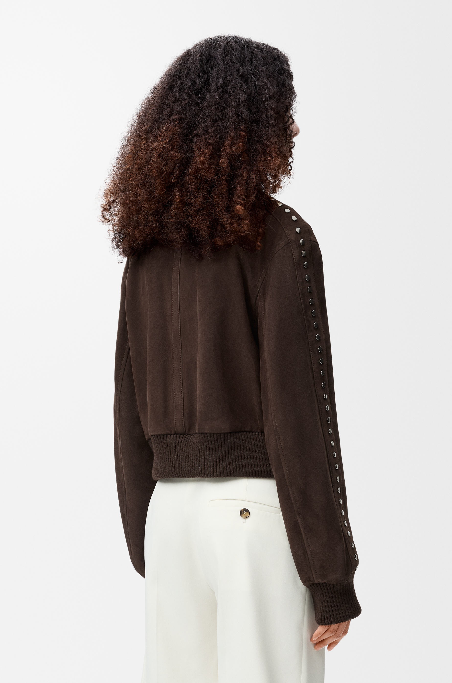 Bomber jacket in suede lambskin - 4