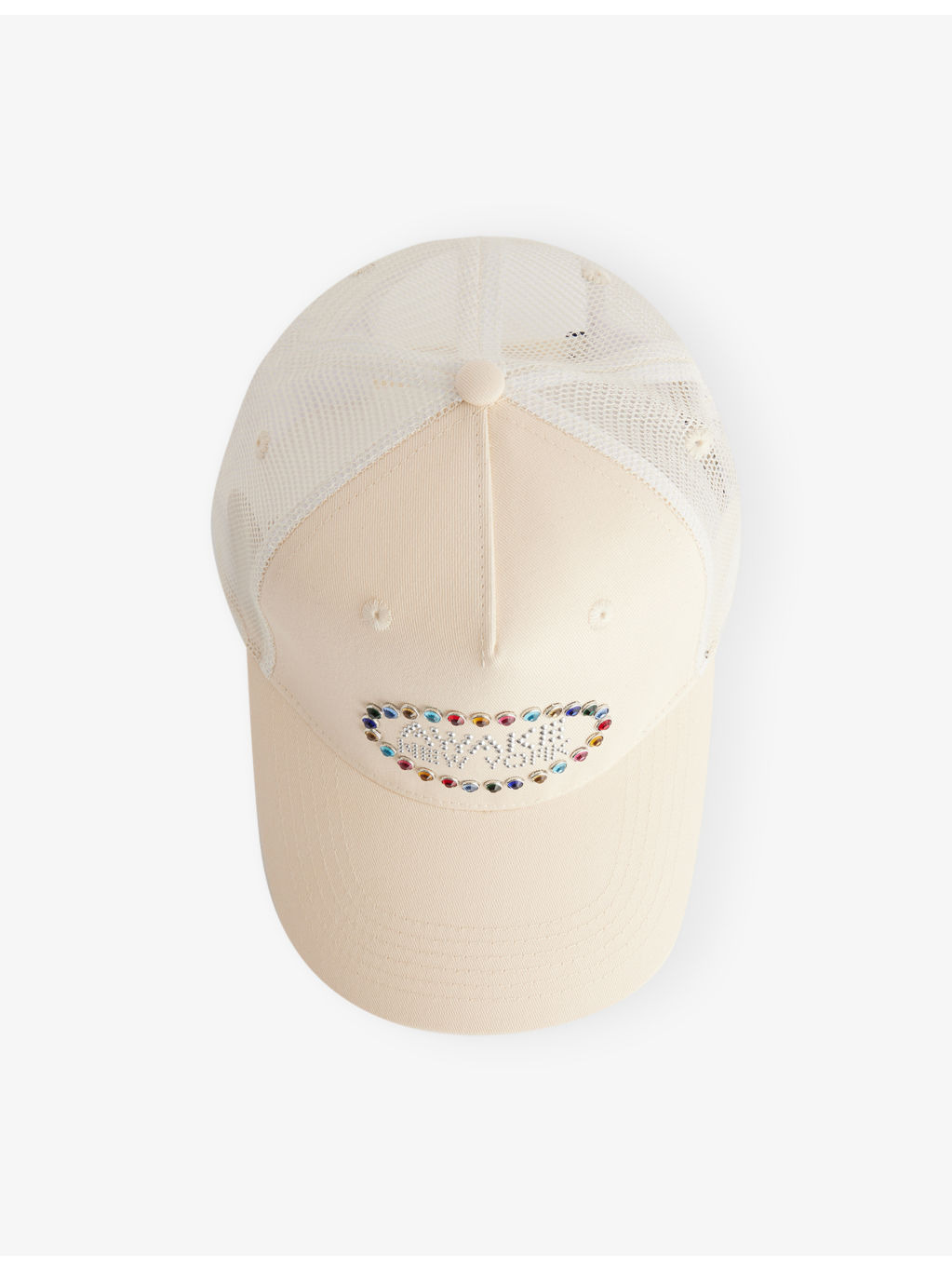 Gem Studded-Brand Cotton Trucker Hat - 4