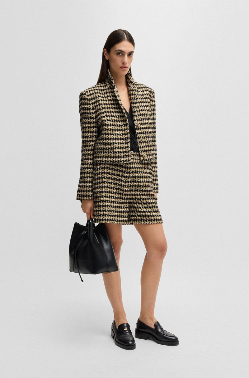 BOSS RELAXED-FIT SHORTS IN TWEED outlook