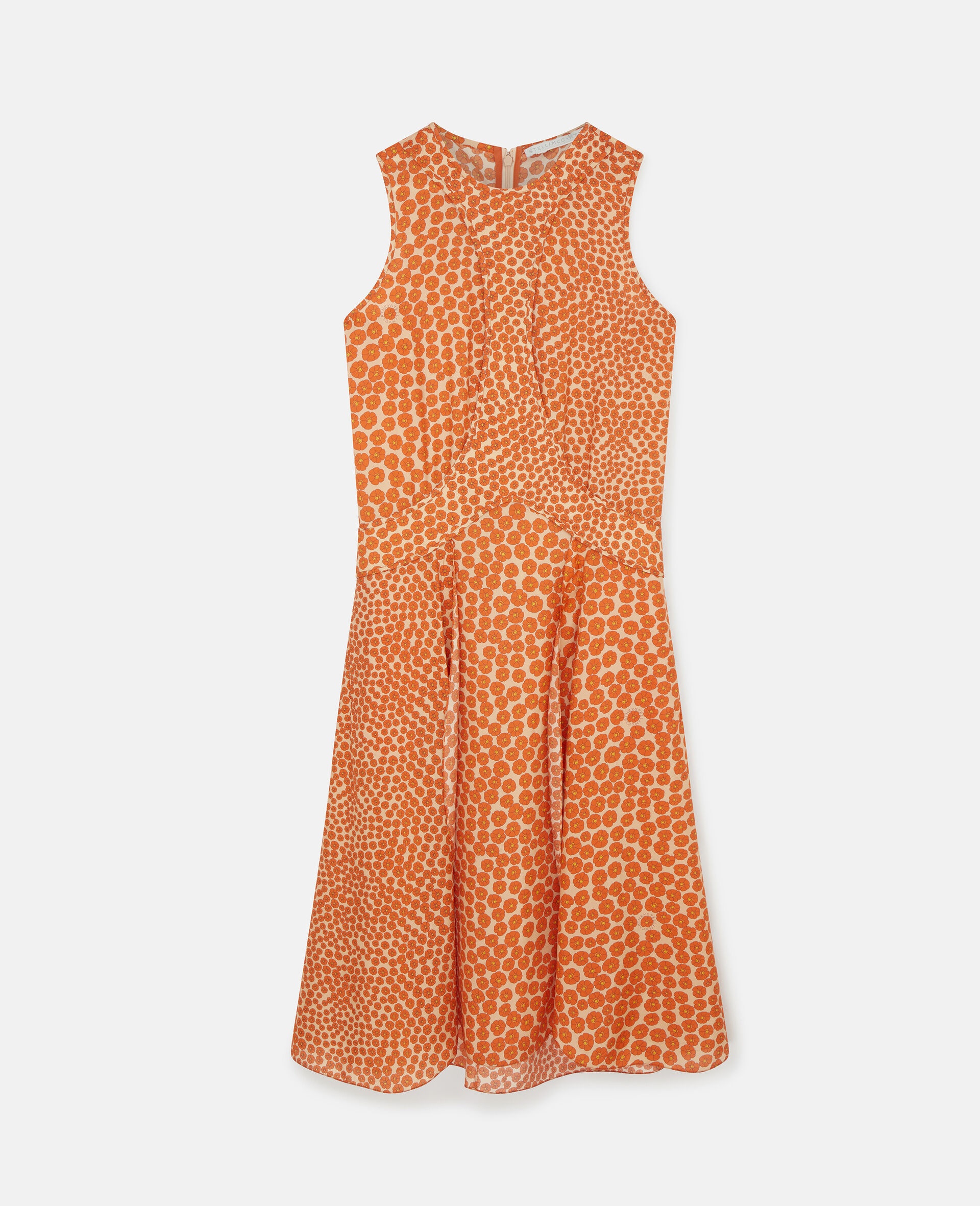 Floral Silk Midi Dress - 1