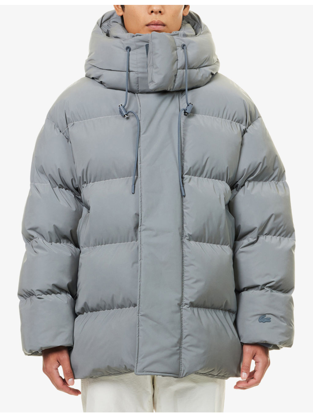 Oversized Reflective Shell-Down Puffer Jacket - 3