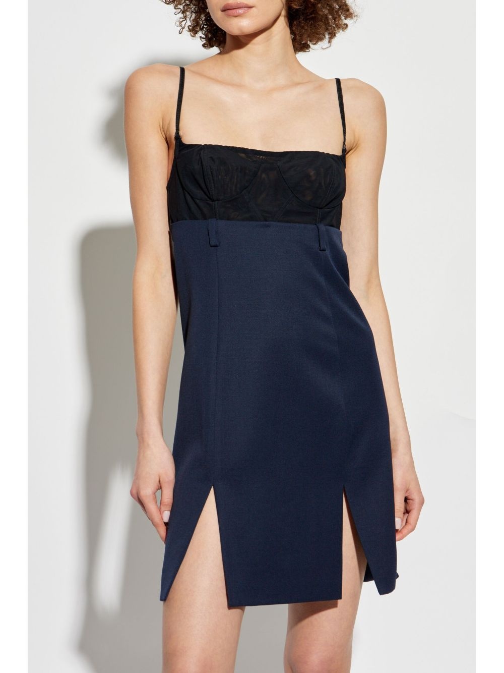panelled mini dress - 3