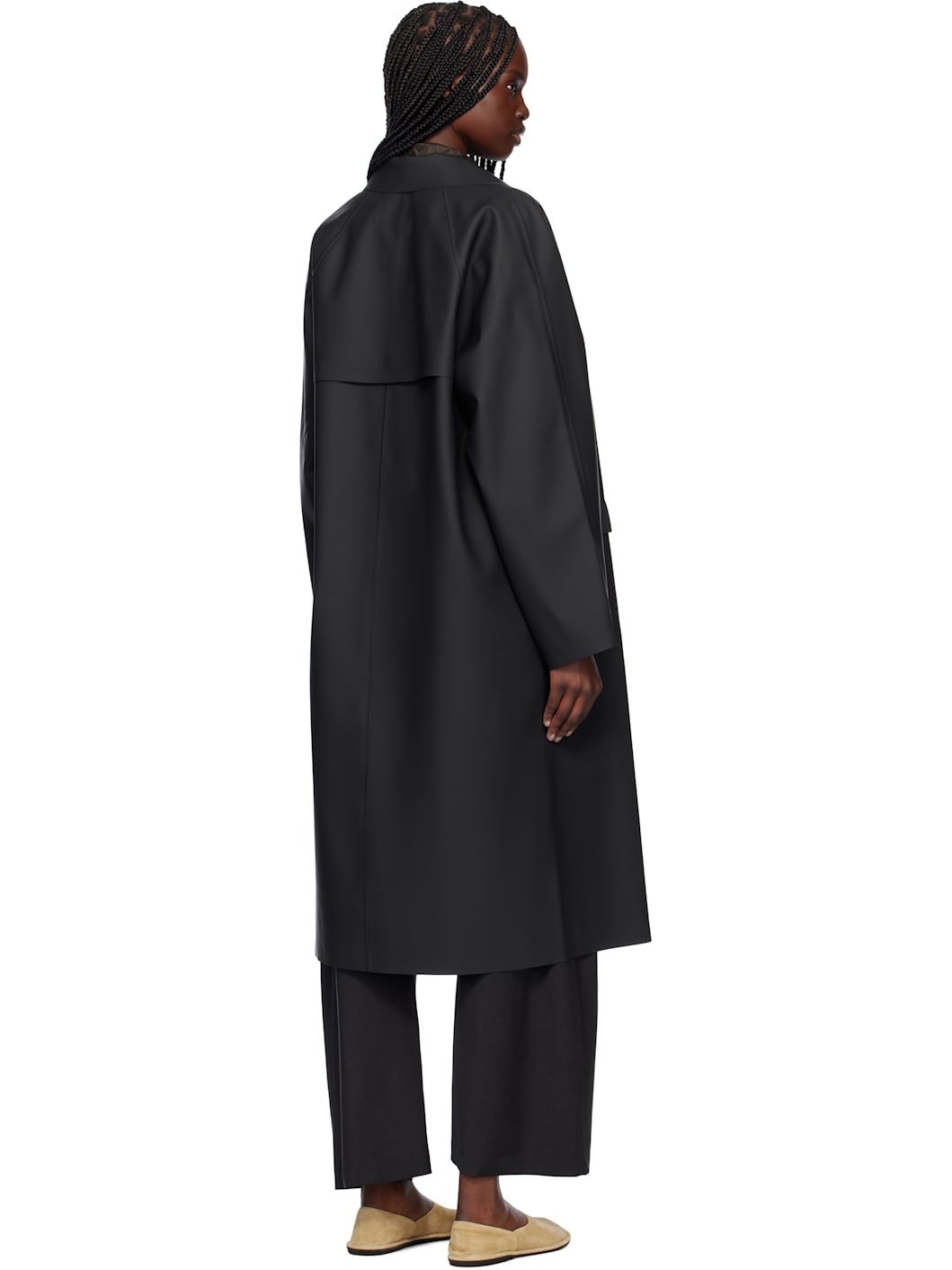 Black Original Below Rubber Coat - 3
