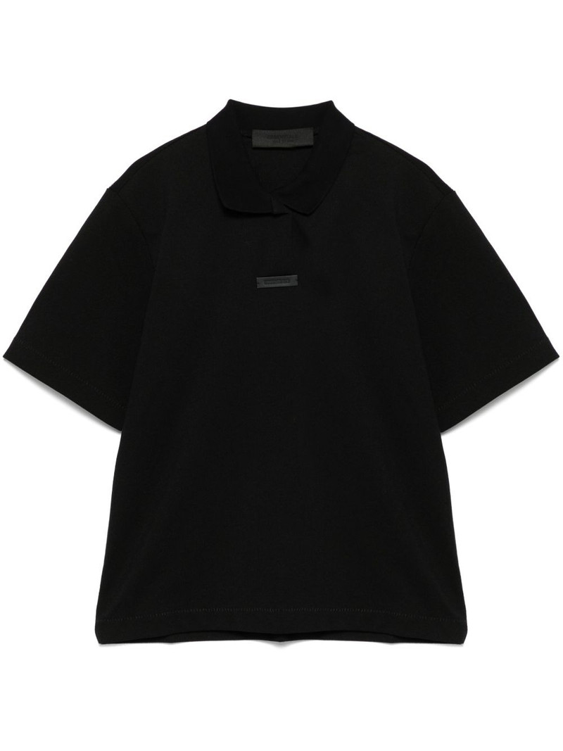 piqué cropped polo top 1