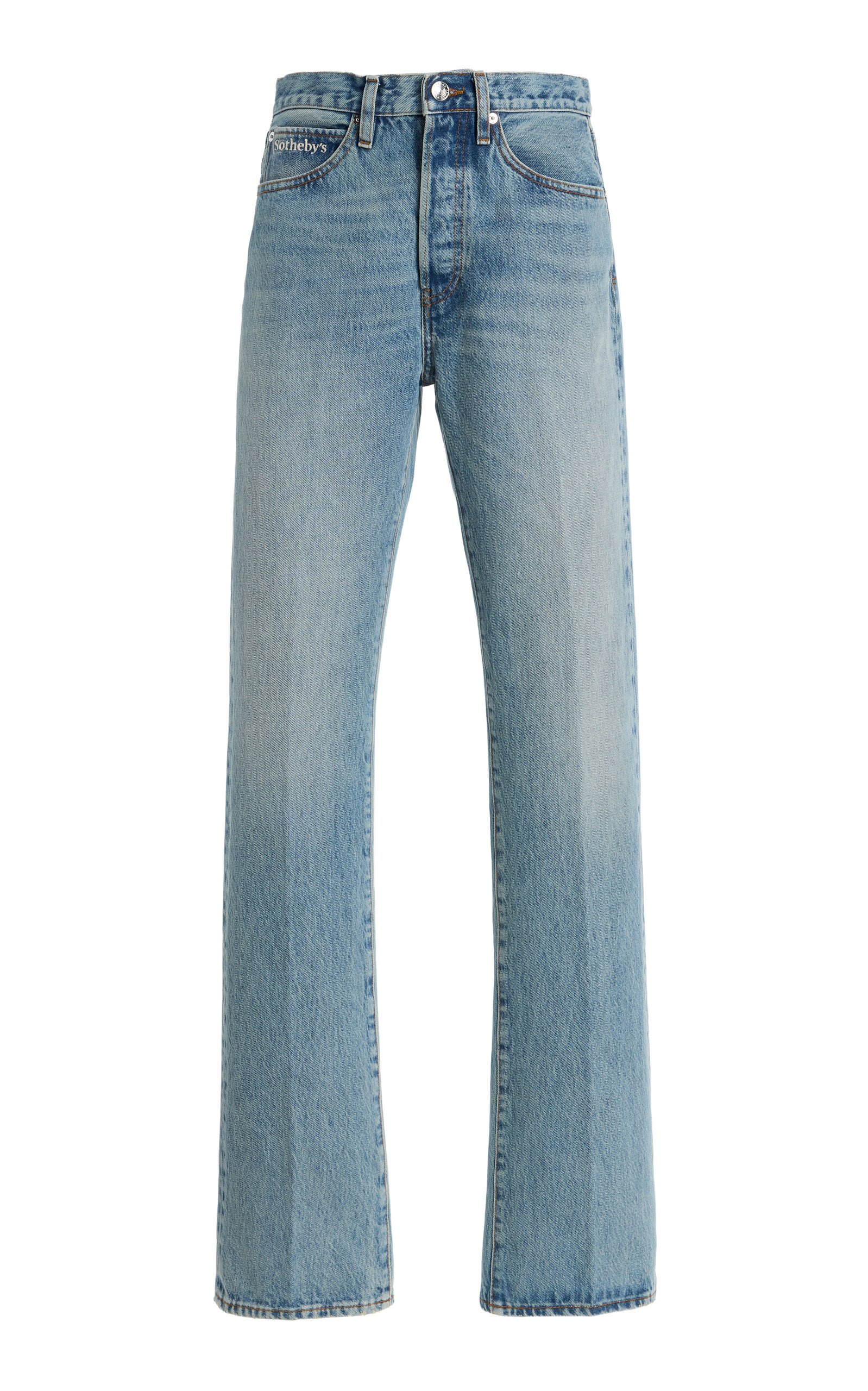 x Sotheby's Rigid High-Rise Straight-Leg Jeans light wash - 1