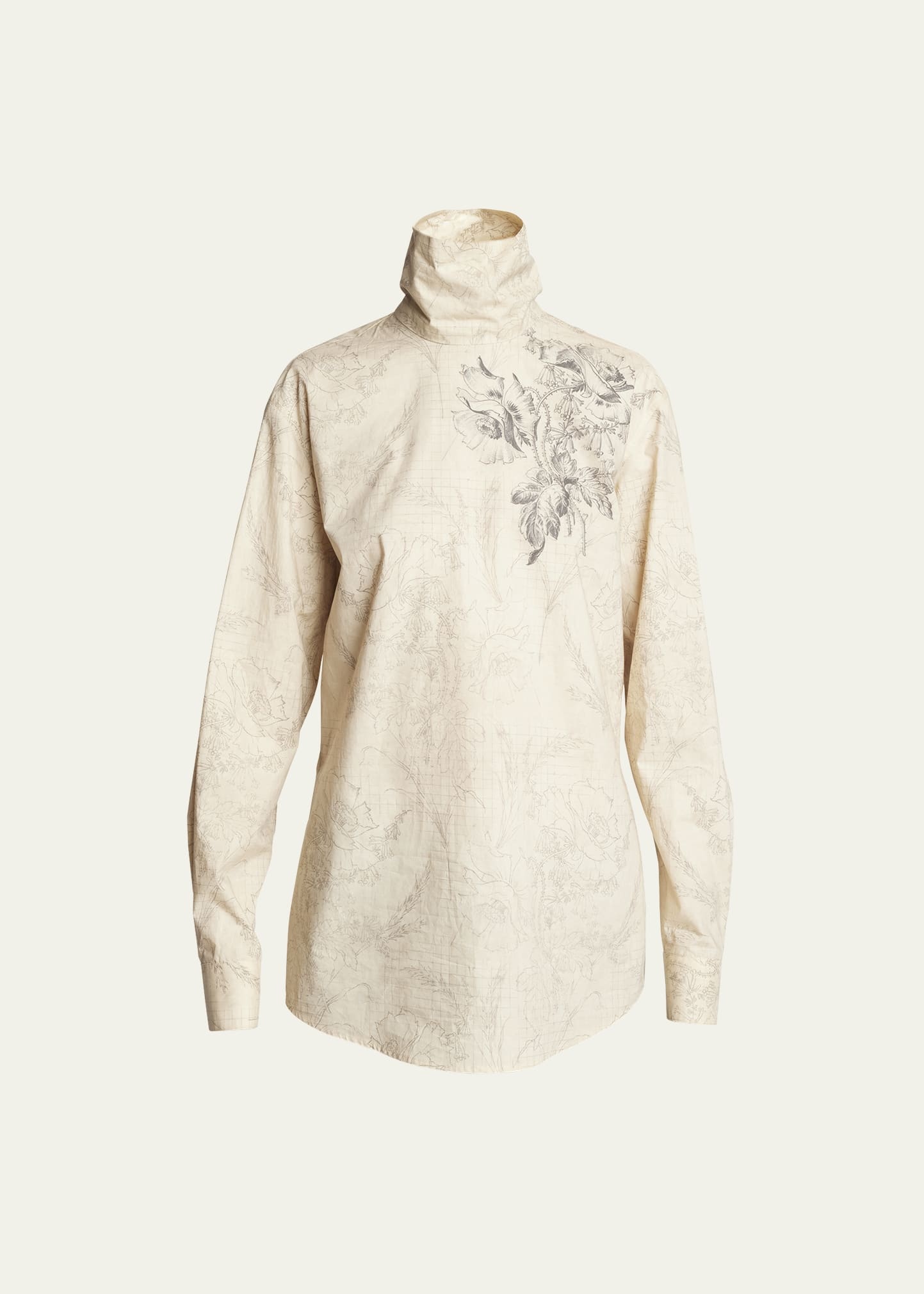 Contisy Floral High-Neck Shirt - 1