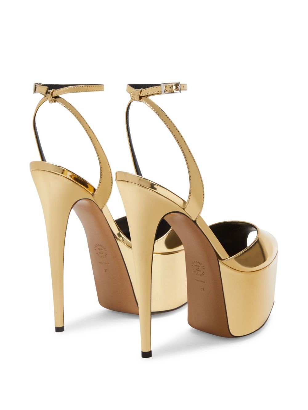 116mm metallic finish sandals - 3