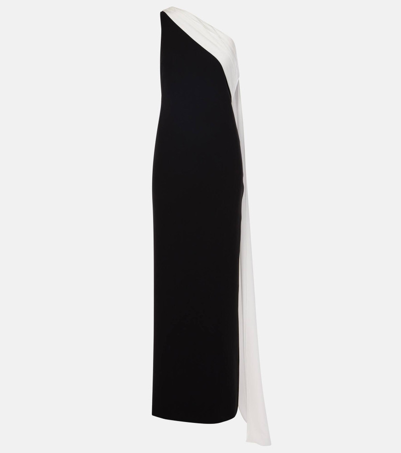 Scarf-detail one-shoulder gown - 1