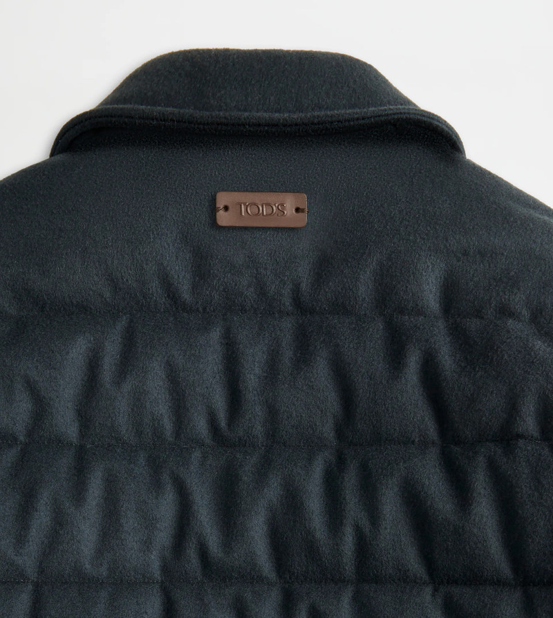 Tod's QUILTED SHIRT JACKET IN T15 WOOL DRAP - GREY outlook