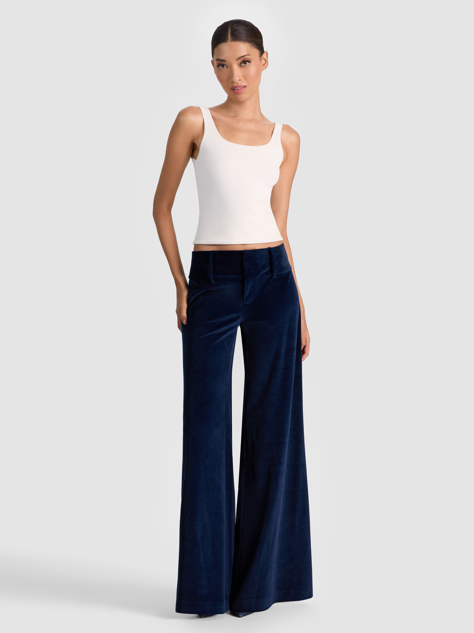 OLIVIA VELVET WIDE LEG PANT - 6