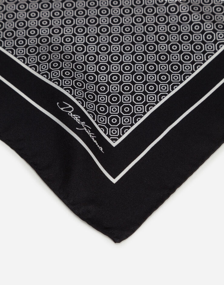 Pocket square in tie print silk - 2