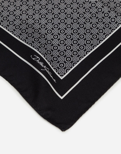 Dolce & Gabbana Pocket square in tie print silk outlook