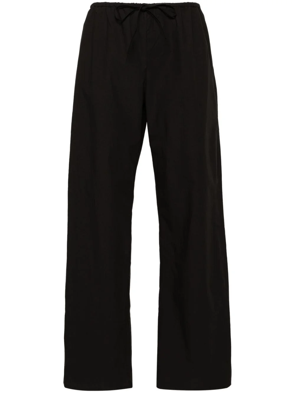 drawstring-waist organic cotton trousers - 1