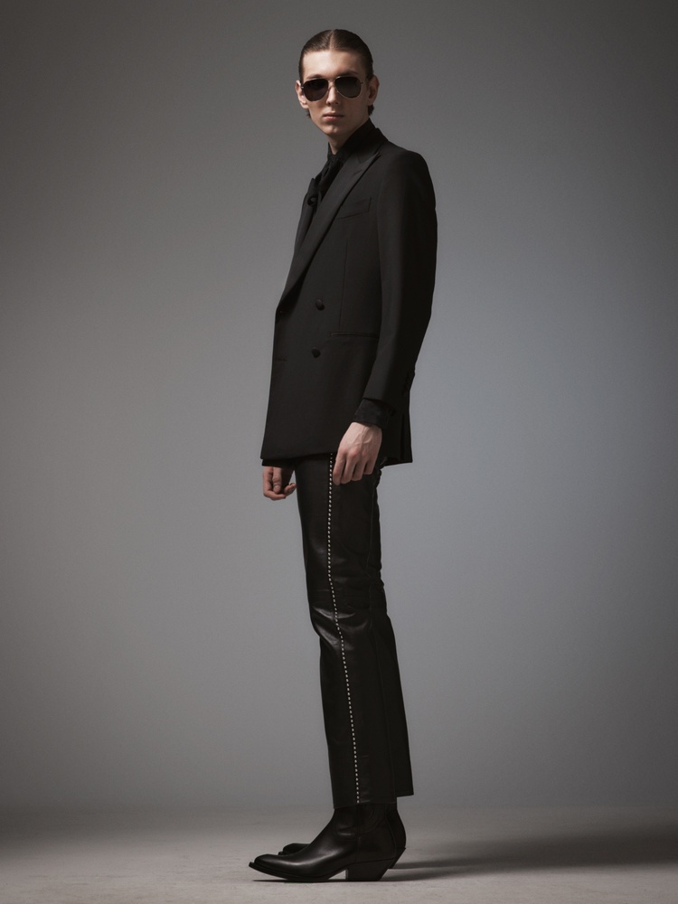 LEATHER PANT 55 STUDDED BLACK - 5