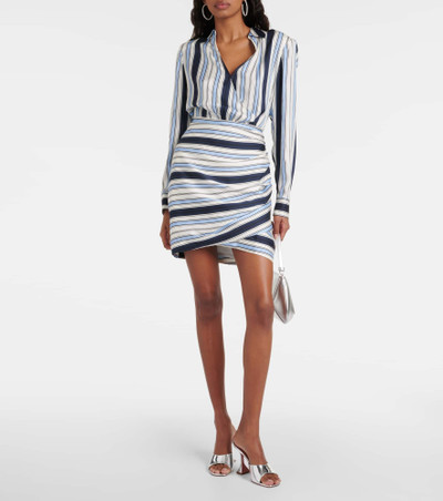 VERONICA BEARD Kadie striped silk-blend charmeuse mini dress outlook