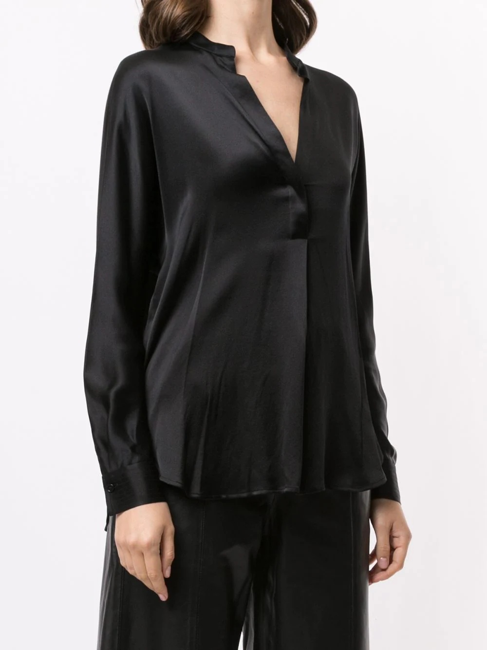 silk v-neck blouse - 3