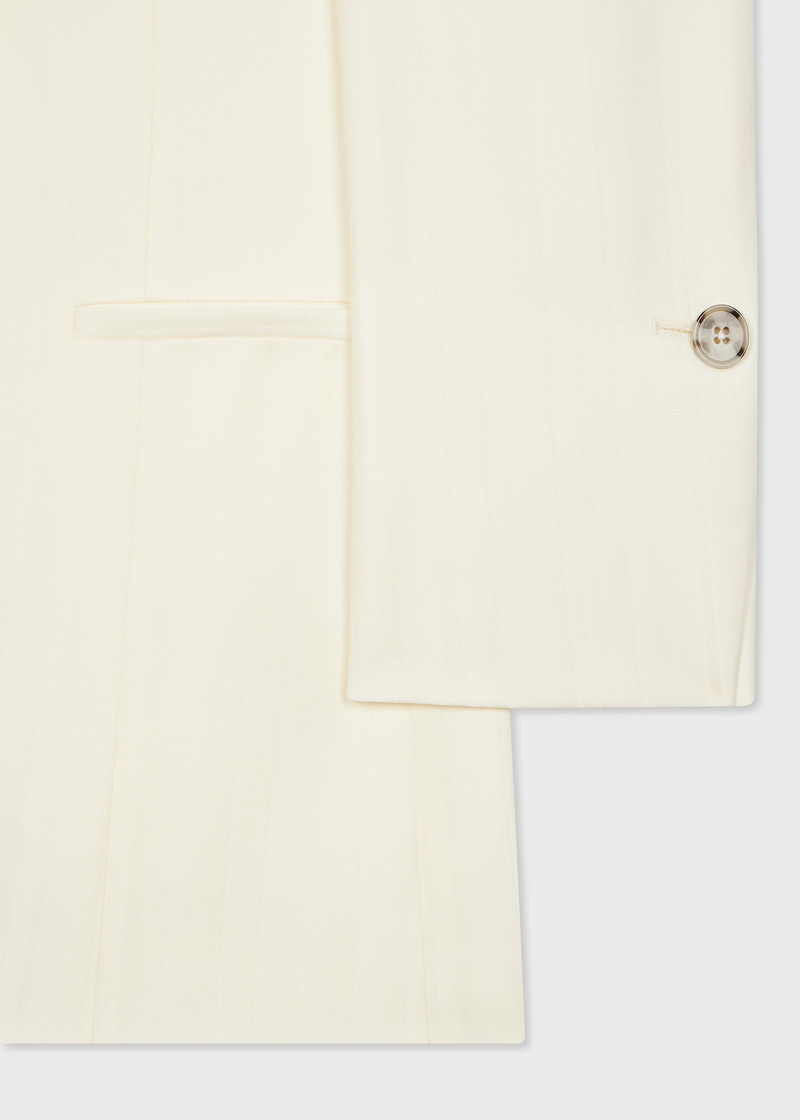 Paul Smith Women's Ivory Wool 'Shadow Stripe' Blazer outlook