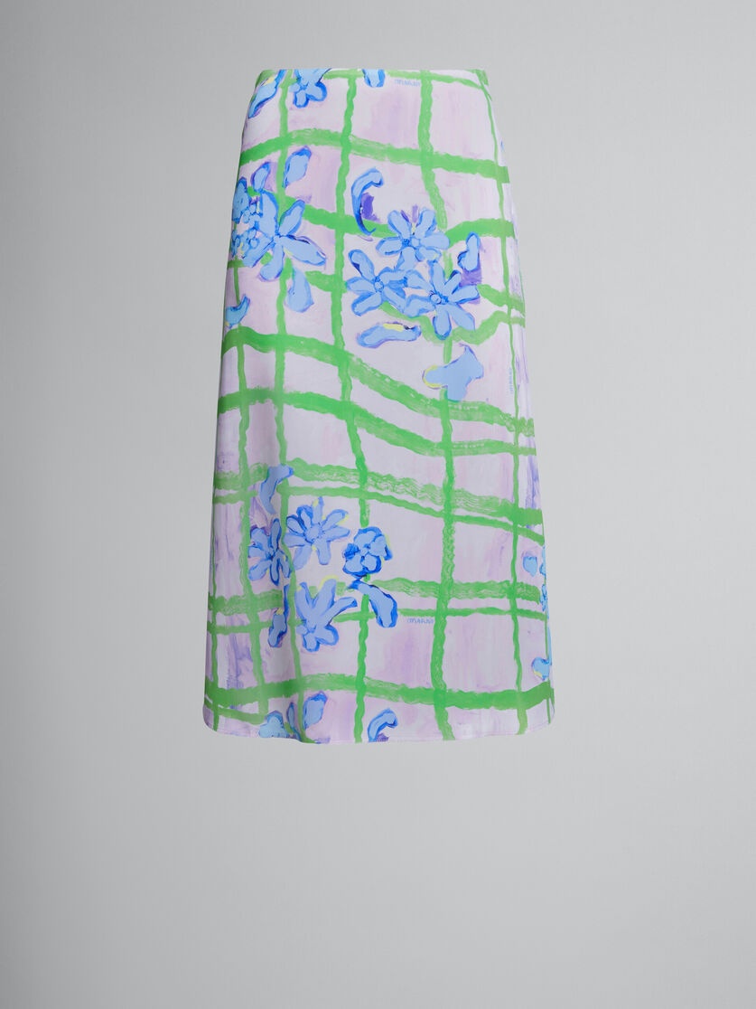 PRINTED CADY SKIRT - 1
