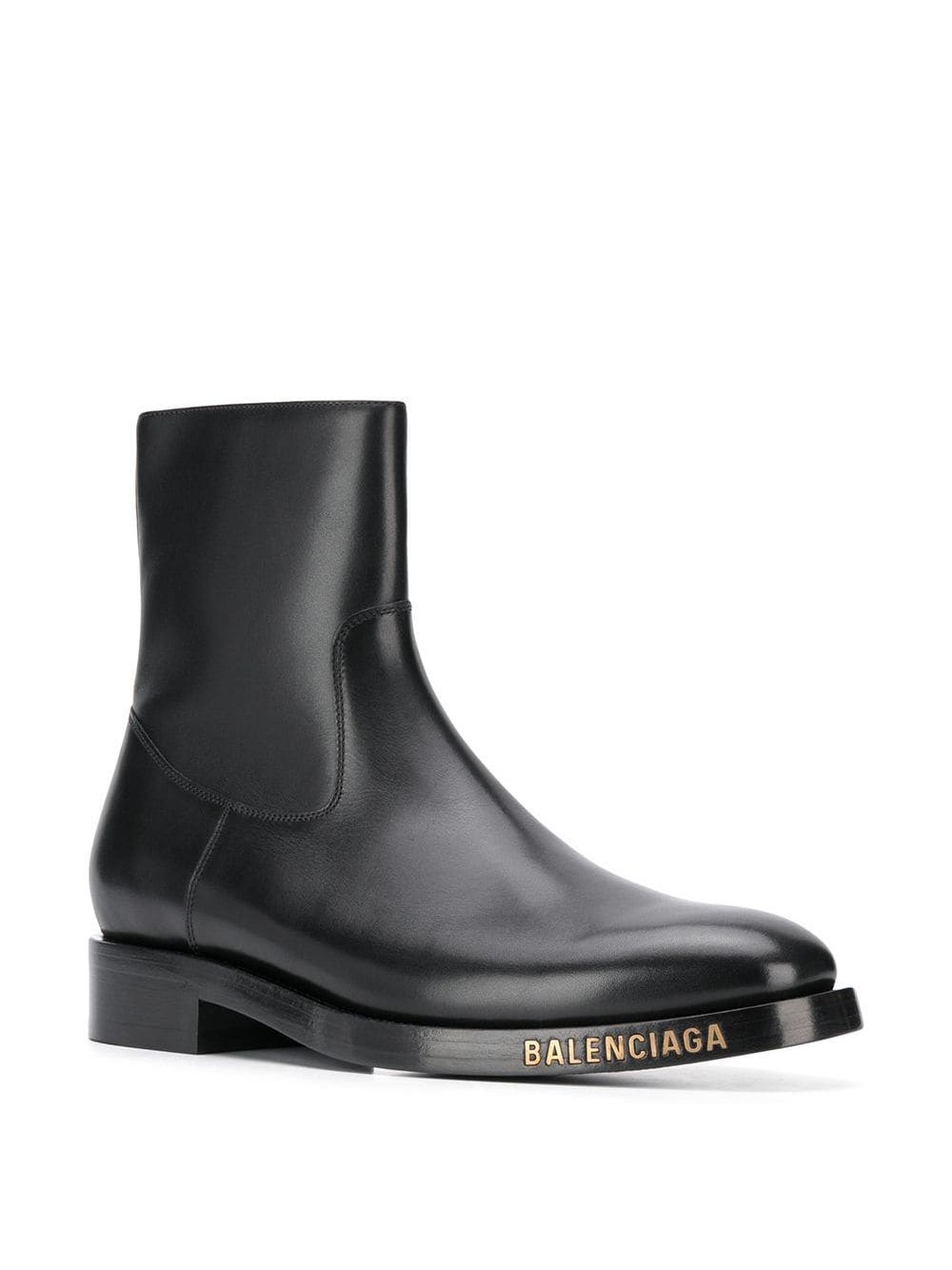 logo engraved ankle boots - 2