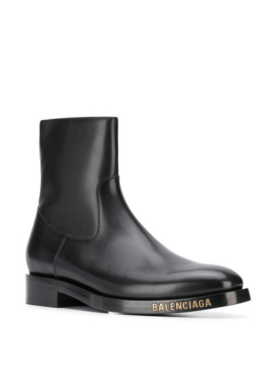 BALENCIAGA logo engraved ankle boots outlook