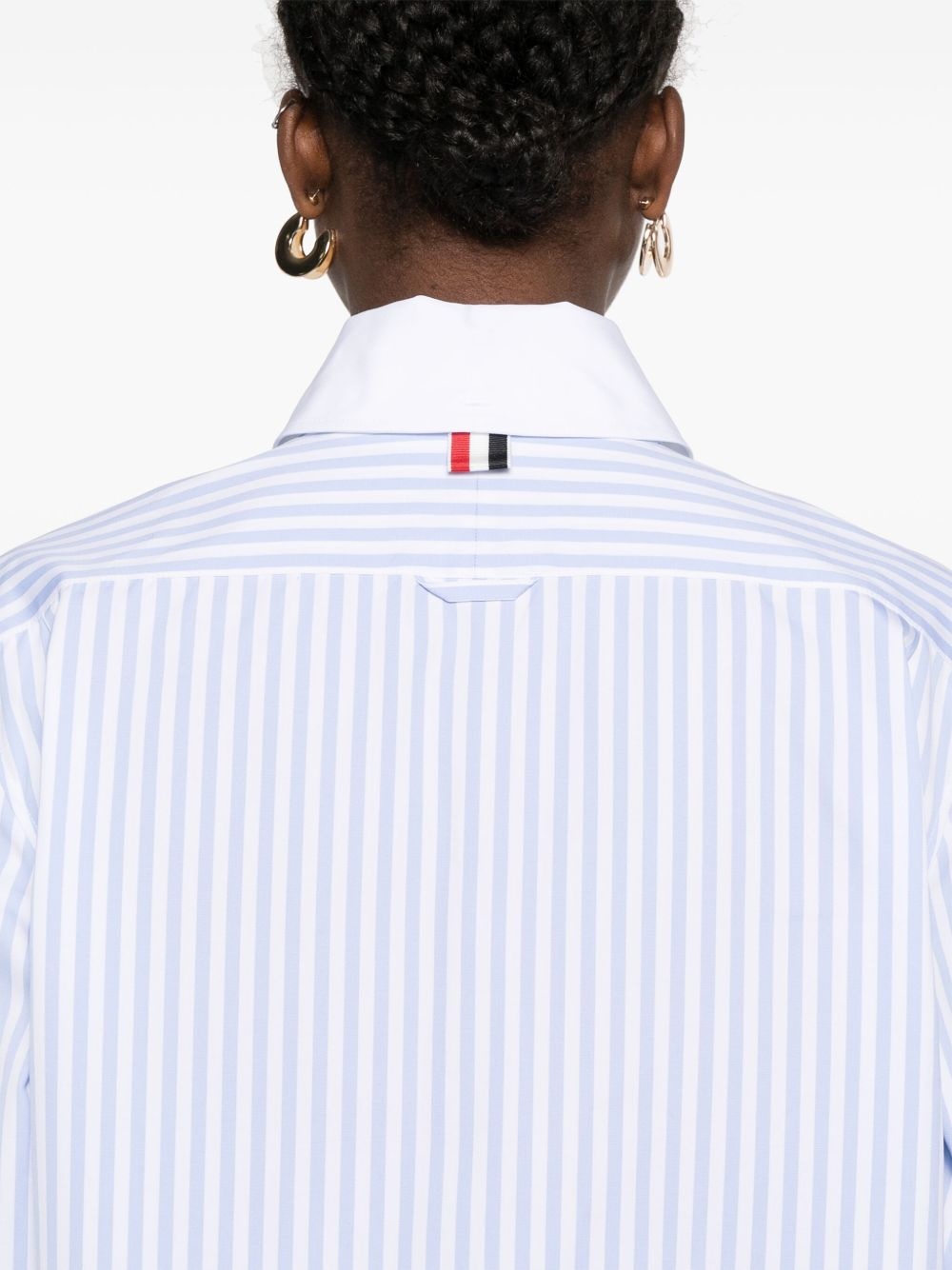 striped poplin shirt - 5