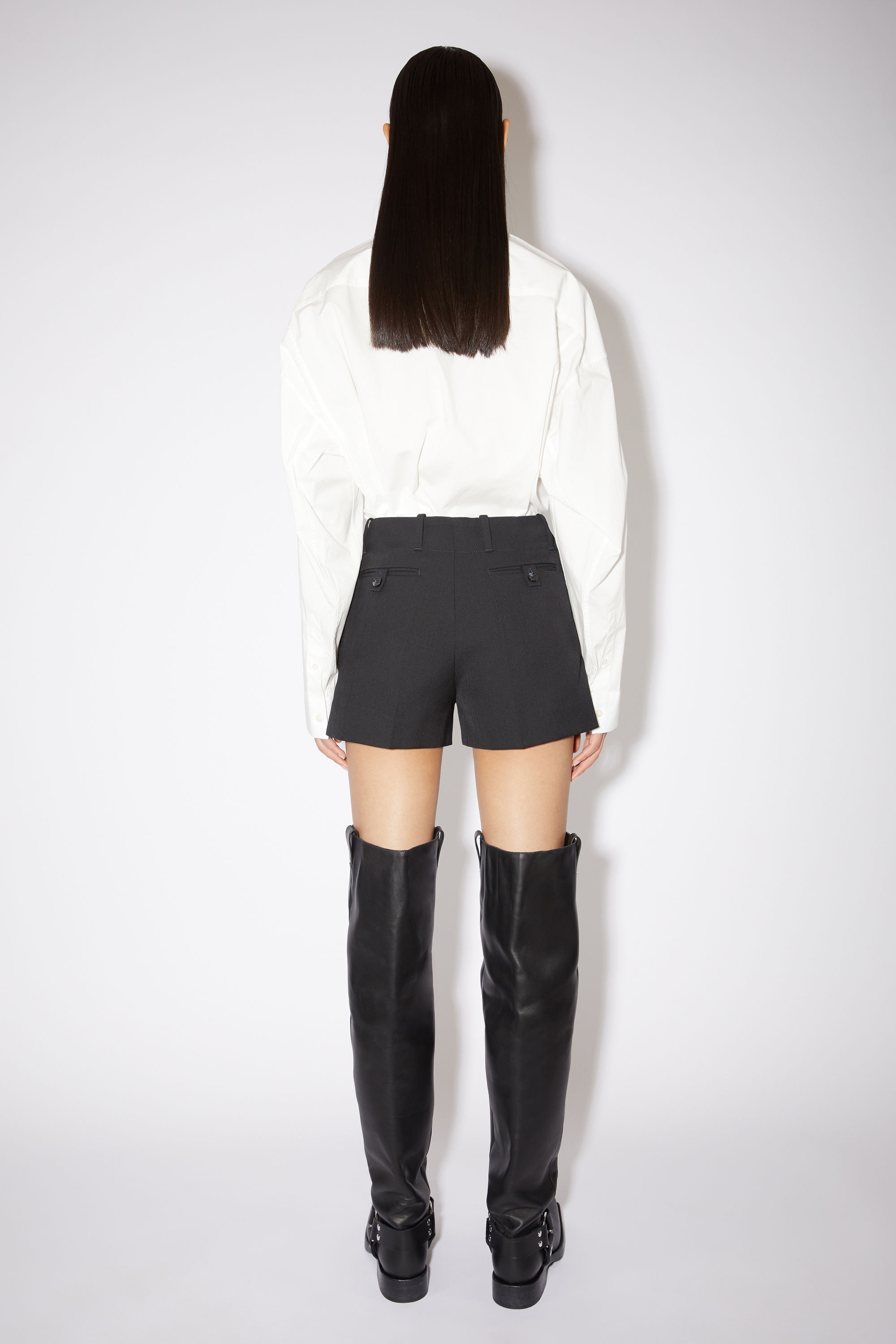 Tailored mini shorts - Black - 3