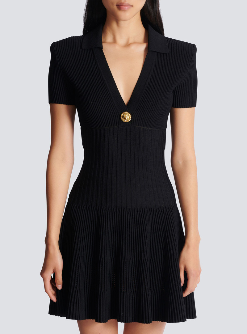 Short flared knit dress 5