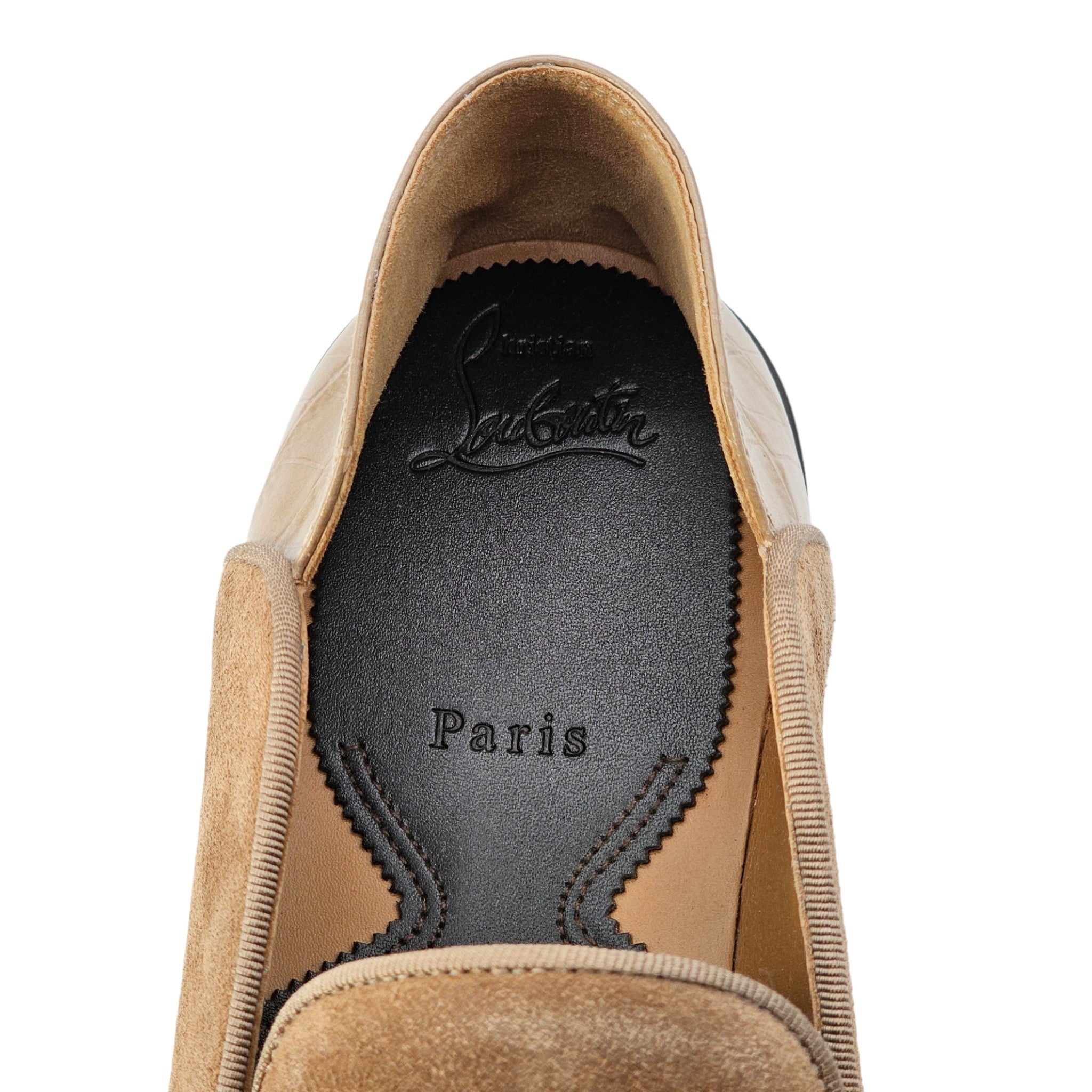 Christian Louboutin No Penny Loafers 30mm - Suede - Loafers - Tan - 4