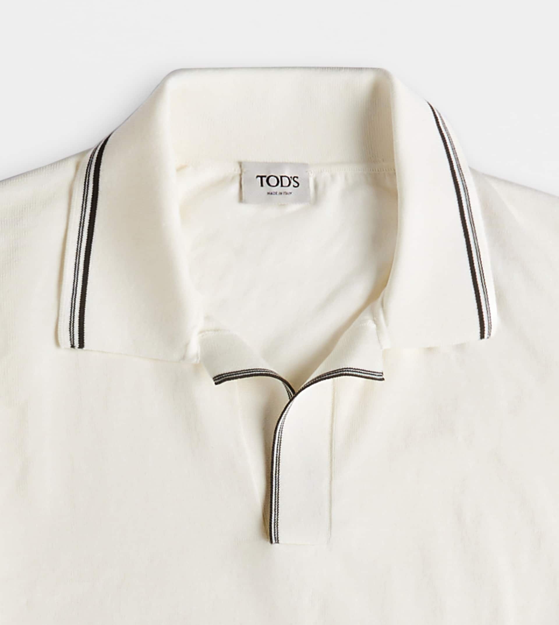 POLO SHIRT IN COTTON KNIT - OFF WHITE - 2